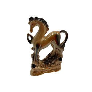Vintage Lustreware Prancing Horse Figurine Made in Brazil Collectible MCM Decor